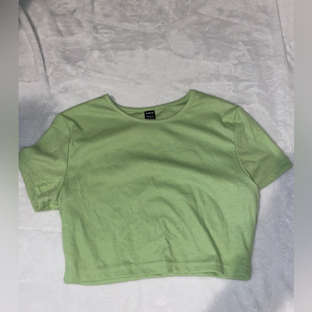 SHEIN Green Baby Tee Size M